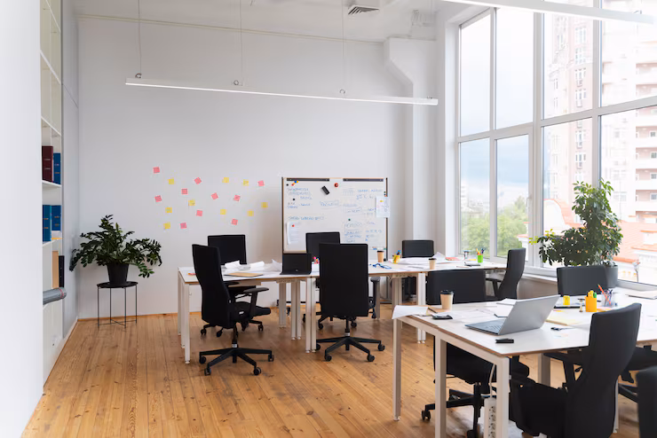 Open workspace designed for focused work